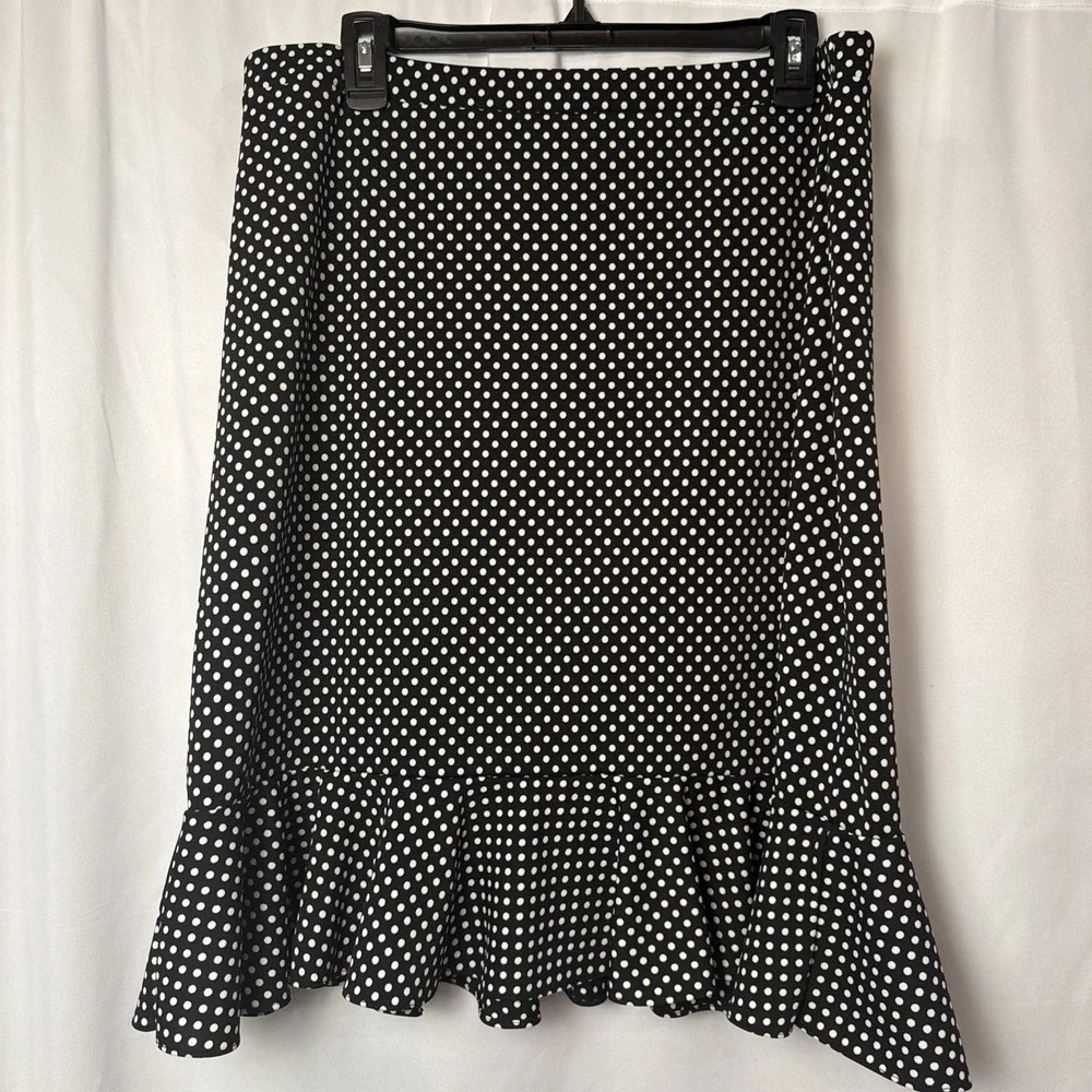 Michael Kors Women's Skirt Size 14 Polka dot Flare Bottom Above Knee Length